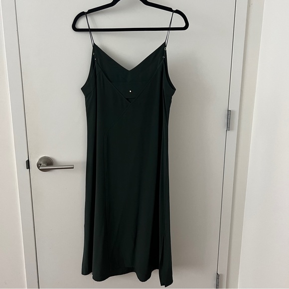 Cuyana Forest Green 100% Silk Slip Dress in Size Medium - Picture 2 of 7